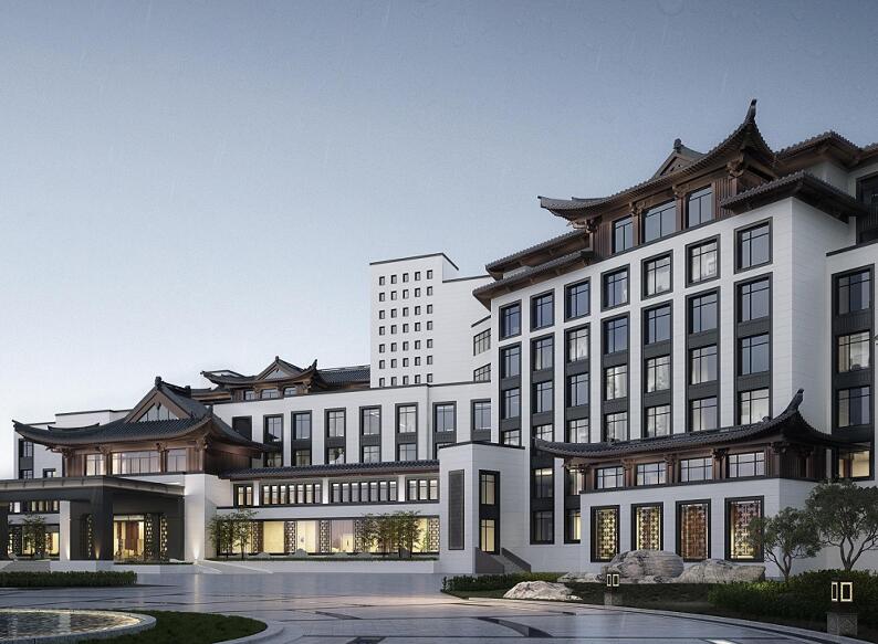 山东温泉酒店屋面中式金